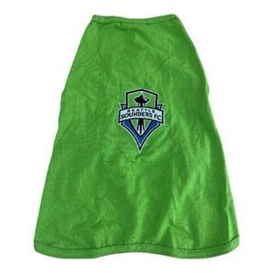 All Star Dogs Green T-Shirt Size L (28-42 Lbs. 20-26”Seattle Sounders FC Soccer